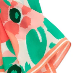 Hallmark Abstract Floral Scarf, 22" -Vera Bradley Shop Abstract Coral and Green Floral Scarf 1ART1013 03