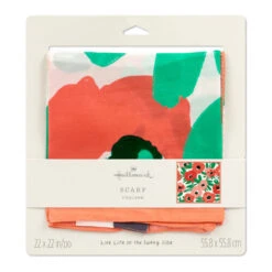 Hallmark Abstract Floral Scarf, 22" -Vera Bradley Shop Abstract Coral and Green Floral Scarf 1ART1013 04