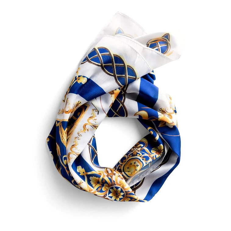 Sylvia Mollie Be Bold Blue And Gold Fashion Scarf 1 Sylvia Mollie Be Bold Blue And Gold Fashion Scarf