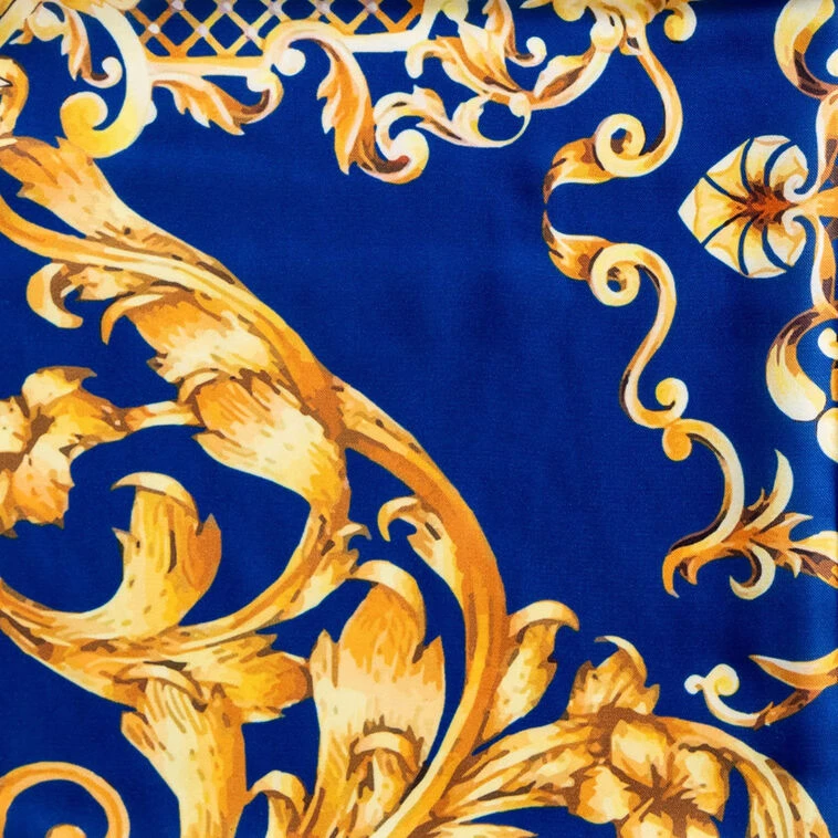 Sylvia Mollie Be Bold Blue And Gold Fashion Scarf 3 Sylvia Mollie Be Bold Blue And Gold Fashion Scarf - Image 3