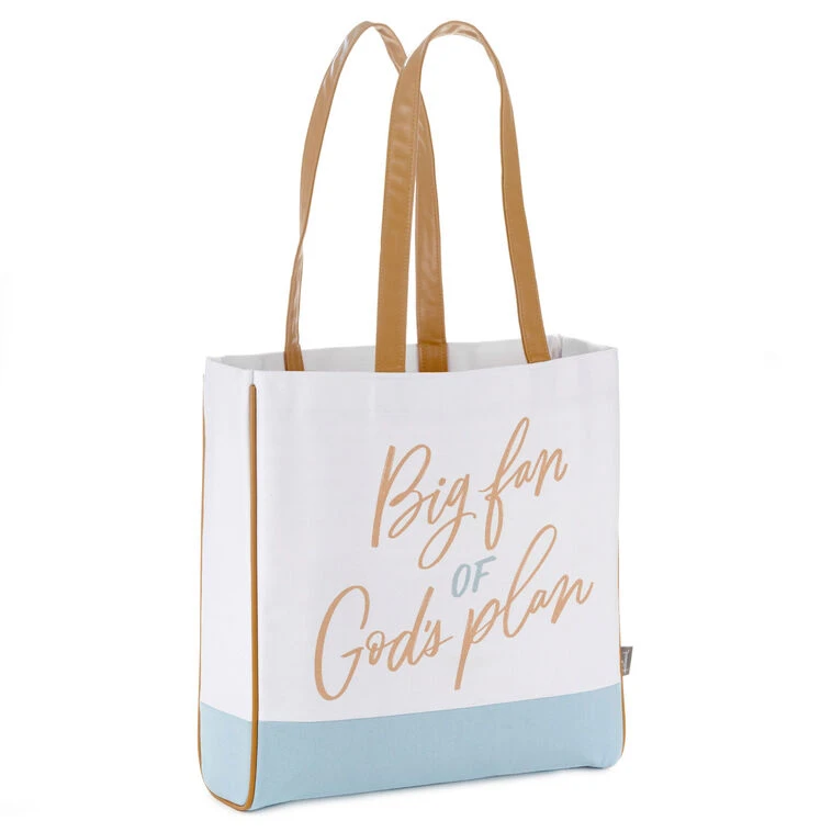 Hallmark Big Fan Of God's Plan Canvas Tote Bag 1 Hallmark Big Fan Of God's Plan Canvas Tote Bag