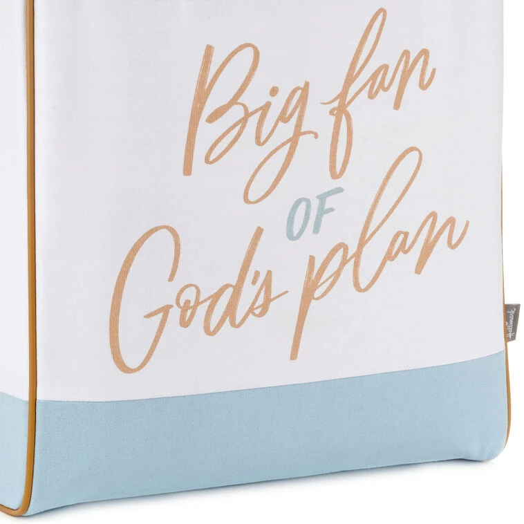 Hallmark Big Fan Of God's Plan Canvas Tote Bag 4 Hallmark Big Fan Of God's Plan Canvas Tote Bag - Image 4