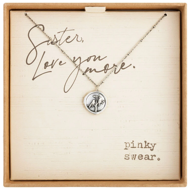 Birds Charm Dear You Sister Necklace, 17.5" 2 Birds Charm Dear You Sister Necklace, 17.5" - Image 2