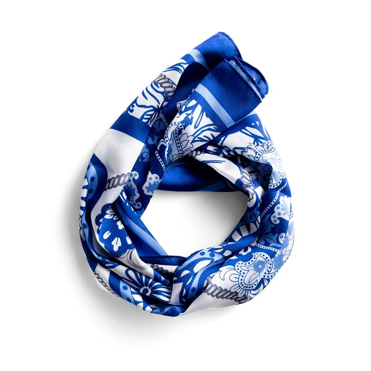 Sylvia Mollie Blue And White Delight Fashion Scarf 1 Sylvia Mollie Blue And White Delight Fashion Scarf