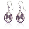 Silver Forest Butterflies Silver And Purple Drop Earrings