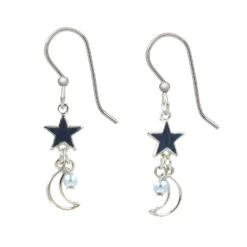 Silver Forest Celestial Cascade Silver Metal Drop Earrings