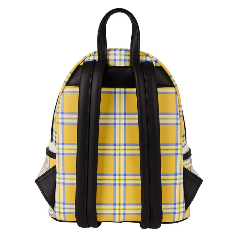 Loungefly Clueless Cher Cosplay Yellow Plaid Mini Backpack 2 Loungefly Clueless Cher Cosplay Yellow Plaid Mini Backpack - Image 2