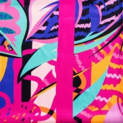 Sylvia Mollie Bold And Bright Abstract Scarf -Vera Bradley Shop Colorful Abstract Floral Scarf With Black Border 1MHG1020 04