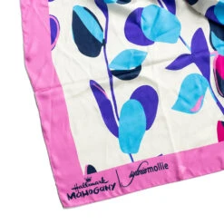 Sylvia Mollie Vibrant Vines Floral Scarf -Vera Bradley Shop Colorful Floral Vine Scarf With Pink Trim 1MHG1018 03