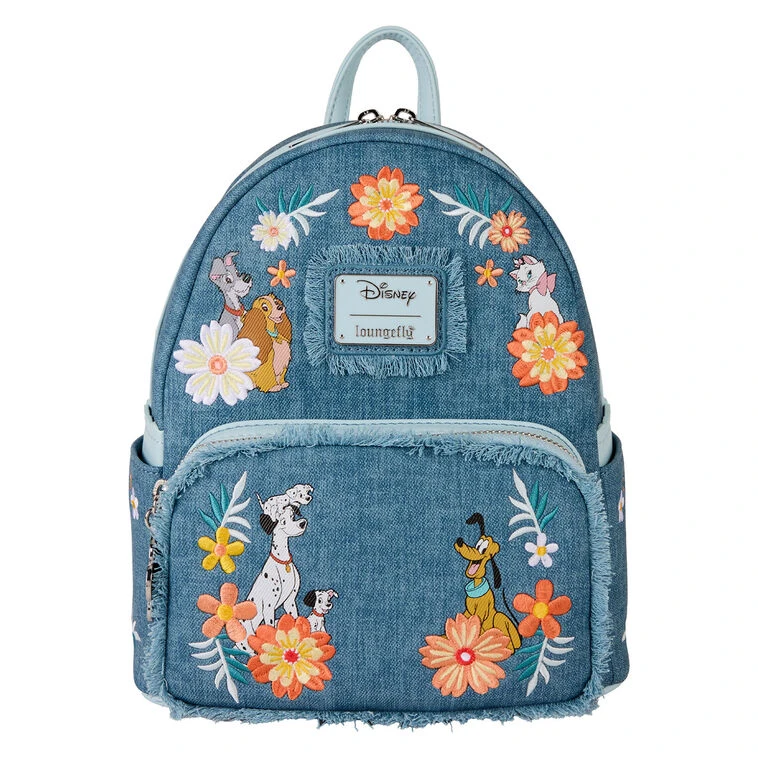 Loungefly Disney Dogs And Cats Denim Mini Backpack 1 Loungefly Disney Dogs And Cats Denim Mini Backpack