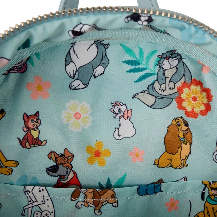Loungefly Disney Dogs And Cats Denim Mini Backpack 6 Loungefly Disney Dogs And Cats Denim Mini Backpack - Image 6