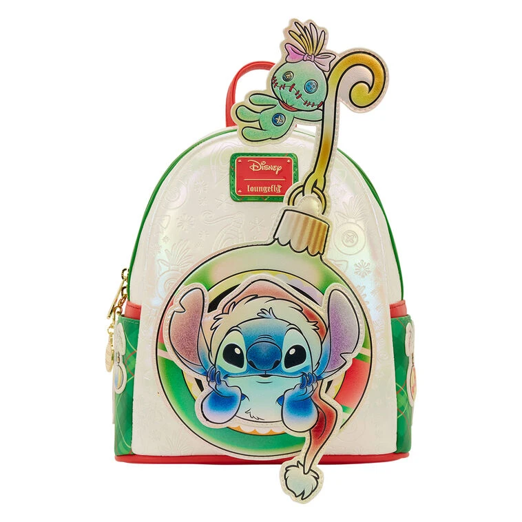 Loungefly Disney Stitch Holiday Mini Backpack 3 Loungefly Disney Stitch Holiday Mini Backpack - Image 3