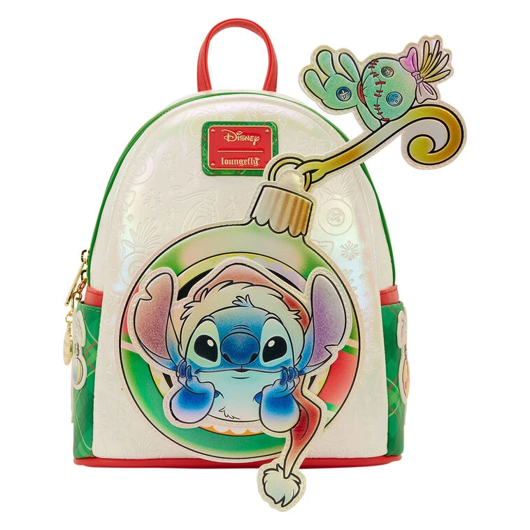 Loungefly Disney Stitch Holiday Mini Backpack 4 Loungefly Disney Stitch Holiday Mini Backpack - Image 4