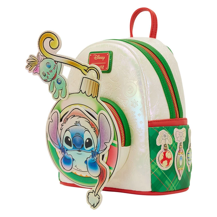 Loungefly Disney Stitch Holiday Mini Backpack 6 Loungefly Disney Stitch Holiday Mini Backpack - Image 6