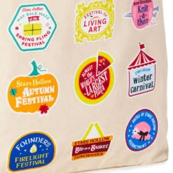 Hallmark Gilmore Girls Stars Hollow Town Festivals Canvas Tote Bag 10 Hallmark Gilmore Girls Stars Hollow Town Festivals Canvas Tote Bag -Vera Bradley Shop Gilmore Girls Stars Hollow Stickers Canvas Tote Bag 1PCL1090 04