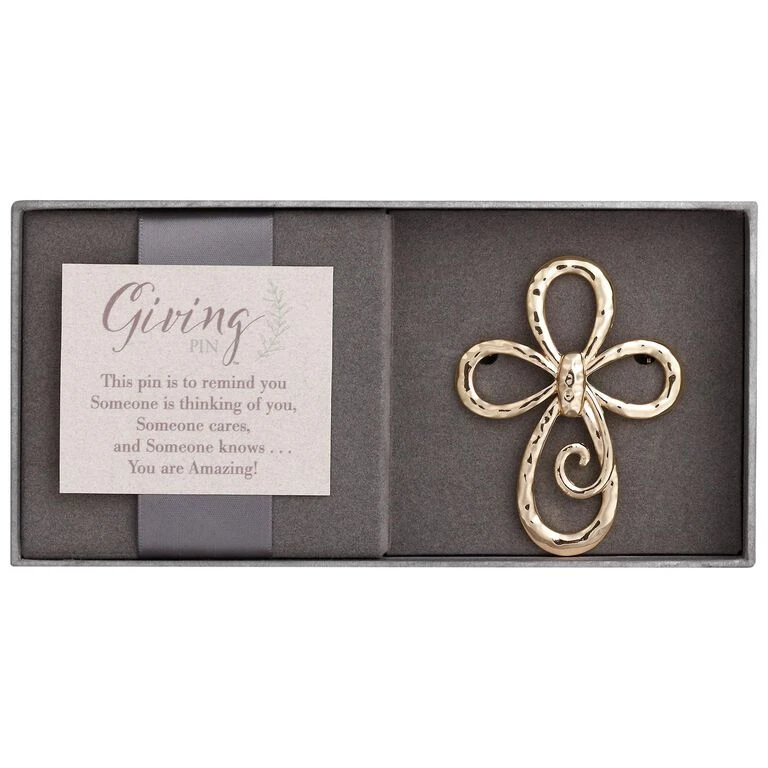 Gold Cross Giving Pin 1 Gold Cross Giving Pin