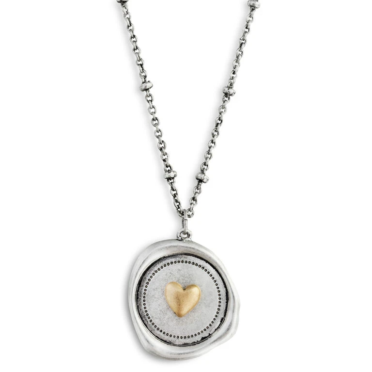 Heart Charm Dear You My Love Necklace, 17.5" 1 Heart Charm Dear You My Love Necklace, 17.5"