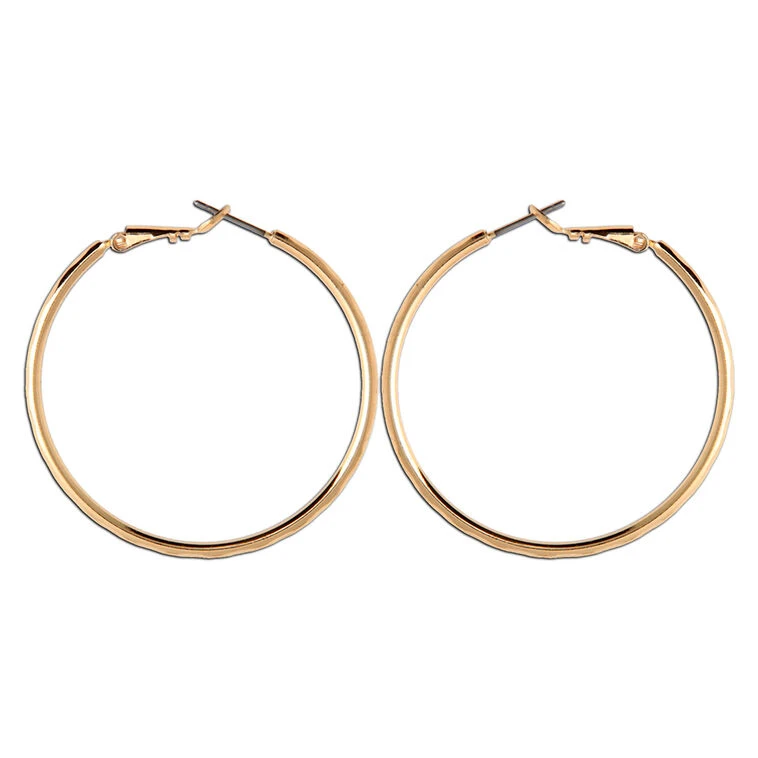 Rain Jewelry Gold Wire Hoop Earrings 1 Rain Jewelry Gold Wire Hoop Earrings