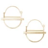 Gold Saturn Hoop Earrings