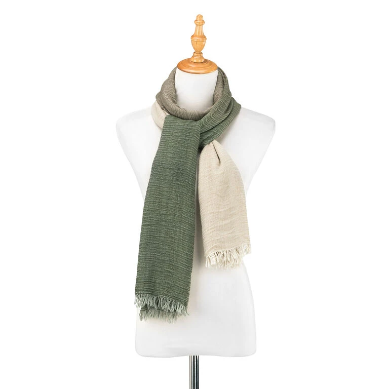 Green And White Ombre Faith Scarf 2 Green And White Ombre Faith Scarf - Image 2