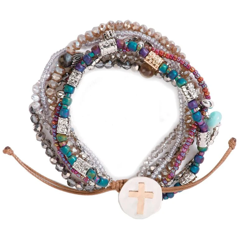 Grey Your Journey Layered Prayer Bracelet 1 Grey Your Journey Layered Prayer Bracelet