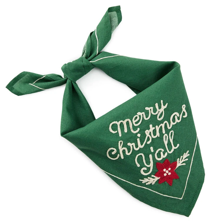 Hallmark X Opry® Merry Christmas Y'all Green Bandana 1 Hallmark X Opry® Merry Christmas Y'all Green Bandana