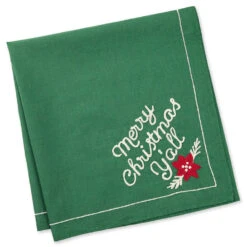 Hallmark X Opry® Merry Christmas Y'all Green Bandana 6 Hallmark X Opry® Merry Christmas Y'all Green Bandana -Vera Bradley Shop Hallmark and Grand Ole Opry Message on Green Bandana 1OPR1021 03