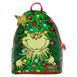 Loungefly Dr. Seuss Grinch Christmas Tree Light-Up Mini Backpack