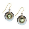 Silver Forest Abalone Layered Mixed Metal Discs Drop Earrings