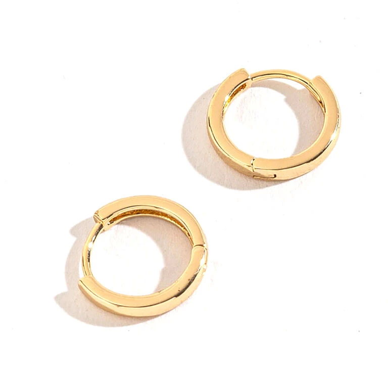 Howard's Jewelry Medium Gold Huggie Hoop Earrings 1 Howard's Jewelry Medium Gold Huggie Hoop Earrings