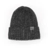 Britt’s Knits Black Ribbed Knit Men's Beanie Hat