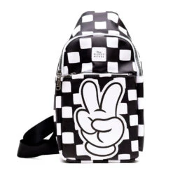 Buckle-Down Disney Mickey Mouse Peace Sign Crossbody Sling Bag