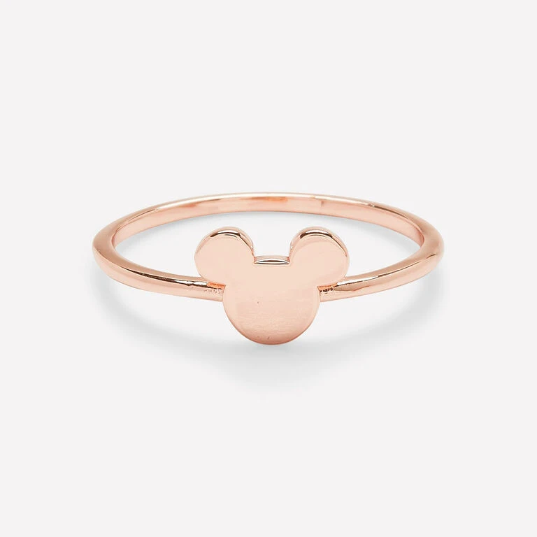 Pura Vida Delicate Mickey Mouse Rose Gold Ring, Size 6 1 Pura Vida Delicate Mickey Mouse Rose Gold Ring, Size 6