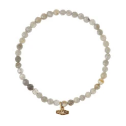 Mini Faceted Labradorite Beaded Stacking Bracelet