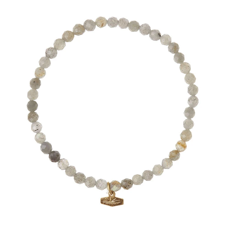 Mini Faceted Labradorite Beaded Stacking Bracelet 1 Mini Faceted Labradorite Beaded Stacking Bracelet