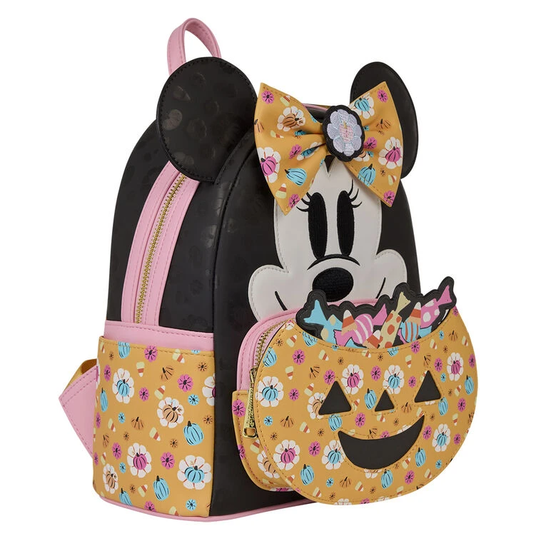 Loungefly Disney Minnie Mouse Glow Pumpkin Mini Backpack 4 Loungefly Disney Minnie Mouse Glow Pumpkin Mini Backpack - Image 4