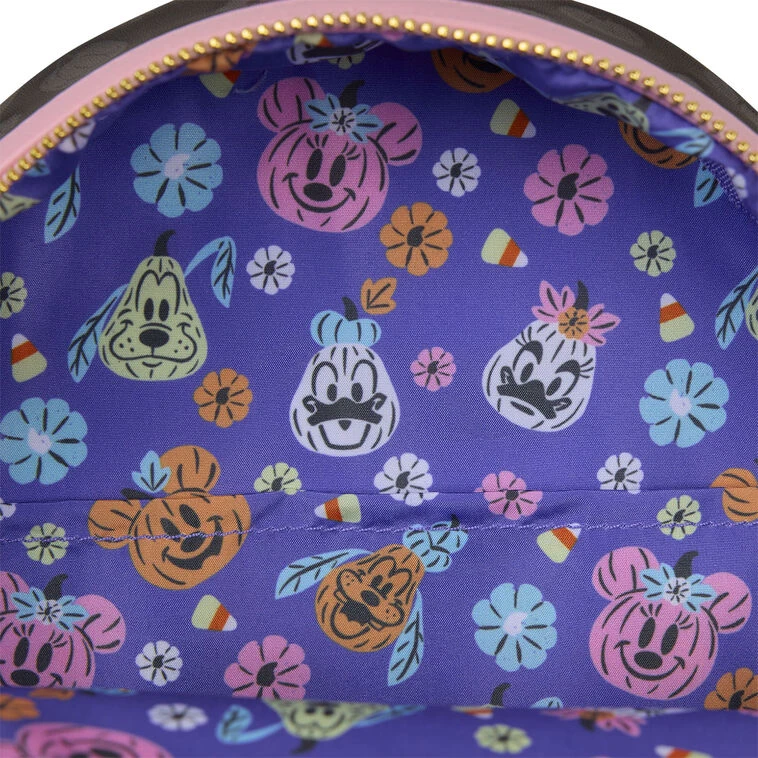 Loungefly Disney Minnie Mouse Glow Pumpkin Mini Backpack 5 Loungefly Disney Minnie Mouse Glow Pumpkin Mini Backpack - Image 5