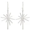 Rain Jewelry Mod Starburst Silver Metal Earrings