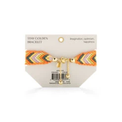 Soul Stacks Inspired Fall Colors Woven Bracelet -Vera Bradley Shop Multicolor Woven Bracelet With Inspired Charms STXGBIN 03