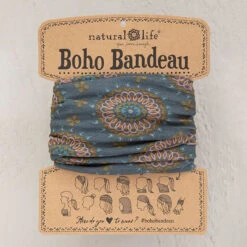 Natural Life Teal/Gold Medallion Boho Bandeau