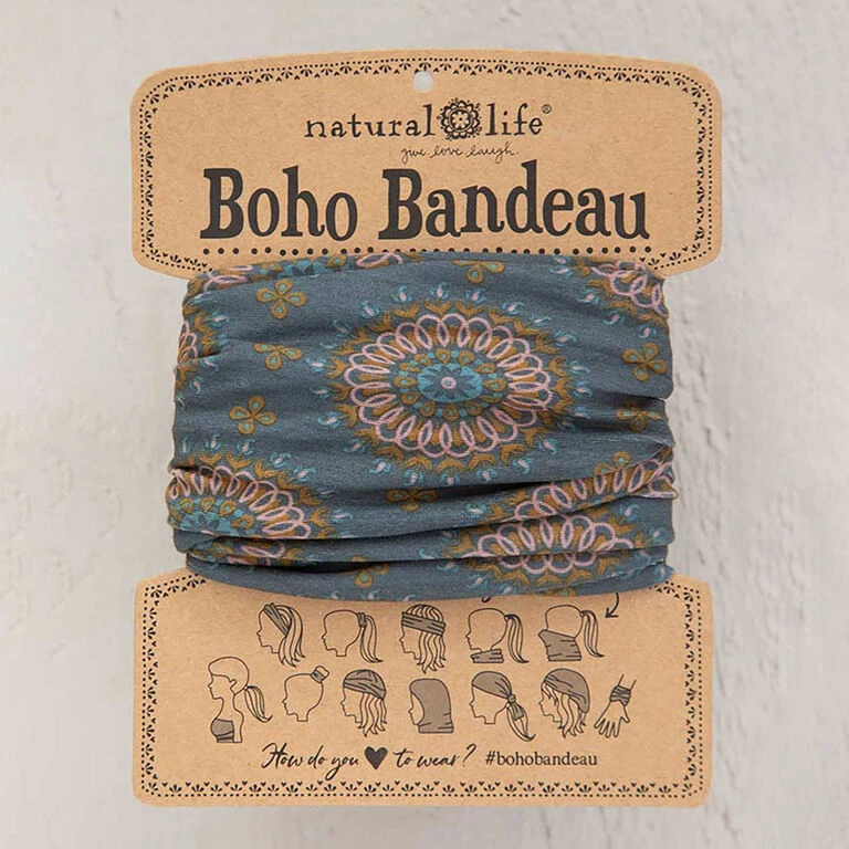 Natural Life Teal/Gold Medallion Boho Bandeau 1 Natural Life Teal/Gold Medallion Boho Bandeau