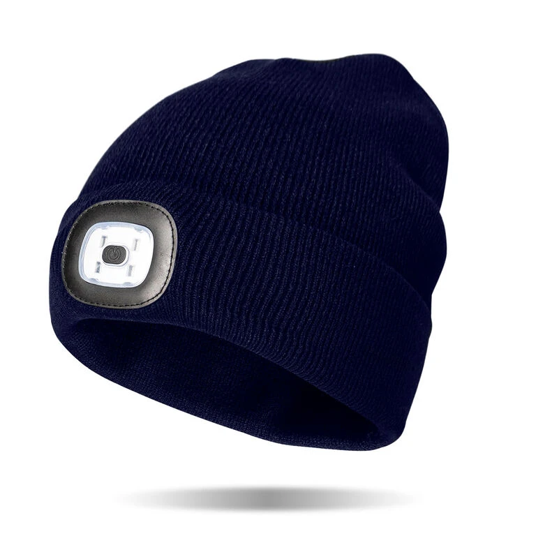 Night Scout Light-Up Rechargeable LED Beanie, Navy 2 Night Scout Light-Up Rechargeable LED Beanie, Navy - Image 2
