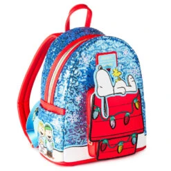 Loungefly Peanuts Sequin Holiday Mini Backpack