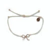 Pura Vida Ivory And Rose Gold Bow Charm Bracelet