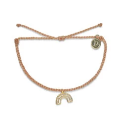 Pura Vida Chasing Rainbows Charm On Almond Braided Bracelet