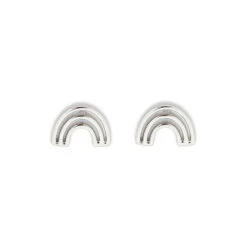 Pura Vida Chasing Rainbows Silver Stud Earrings