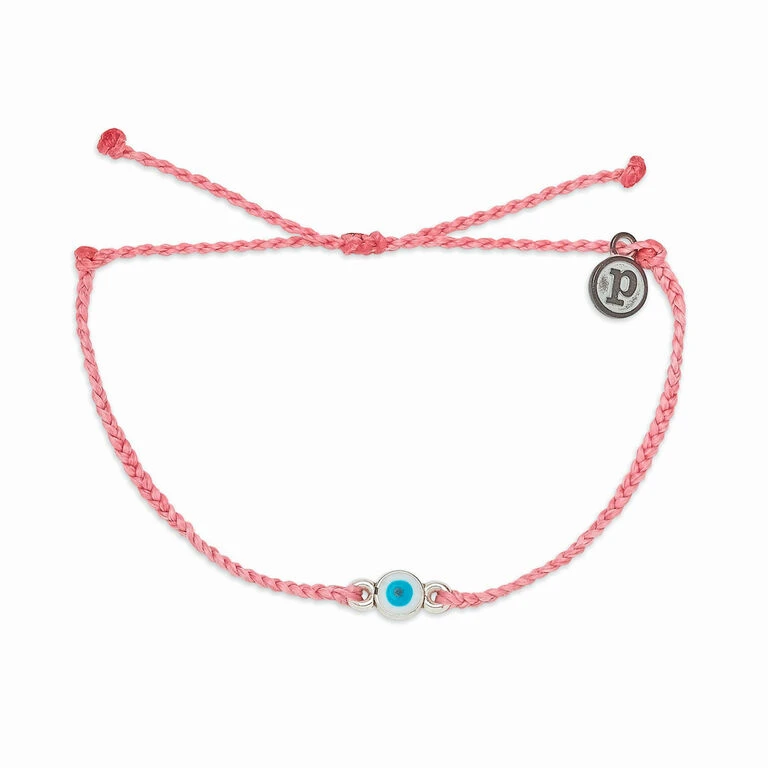 Pura Vida Eye Bead Charm On Pink Bracelet 1 Pura Vida Eye Bead Charm On Pink Bracelet