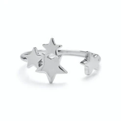 Pura Vida Silver Starlight Ring, Size 7