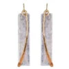 Rain Jewelry Bar And Arc Mixed Metal Drop Earrings