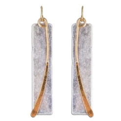 Rain Jewelry Bar And Arc Mixed Metal Drop Earrings
